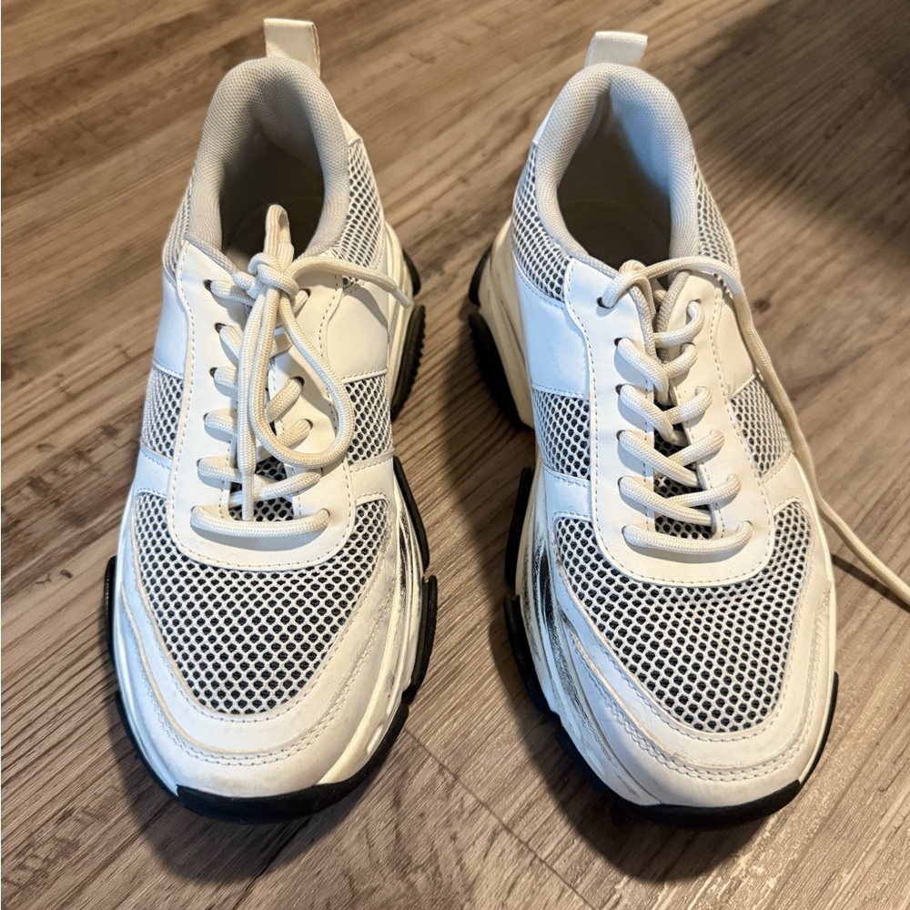 Steve Madden White Mesh Women's Sneakers